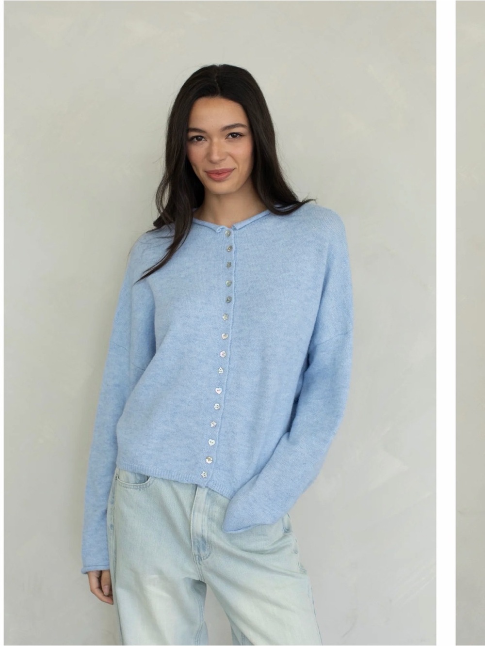 Things Between blue cardigan Size L